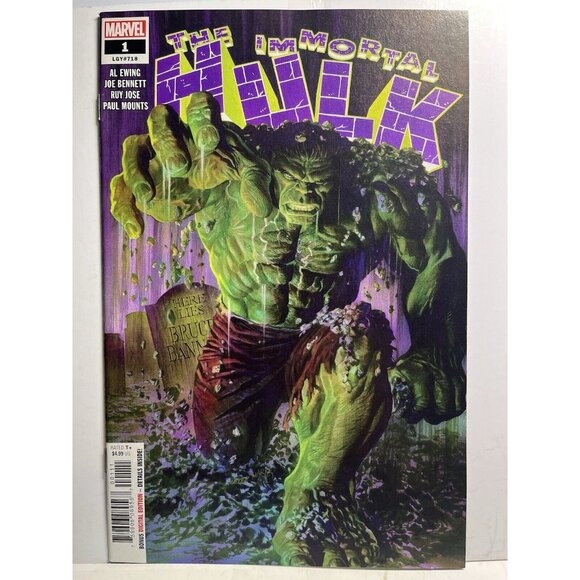 Marvel Immortal Hulk #1 (2018) Alex Ross Homage Cover First Appearance NM Comic! - Picture 1 of 2